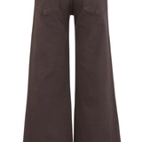 Maya High Rise Wide Leg Twill Pants | Raisin