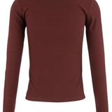 Sarah Rib Knit Pullover Top | Merlot