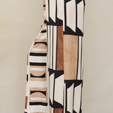 Geometric Print Pants with Pockets | Cream/Camel Multi
