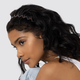 Kitsch Zig Zag Headband 2-Piece Set | Black & Tortoise