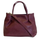 Niki Pleated Vegan Leather Satchel Crossbody Bag