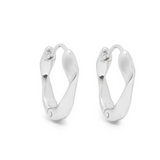 Winding Huggie Water Resistant Hoop Earrings