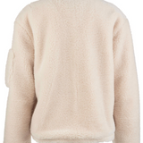 Ophelia Faux Shearling Jacket with Buckle Straps | Cream