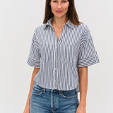 Harper Top | Striped Denim