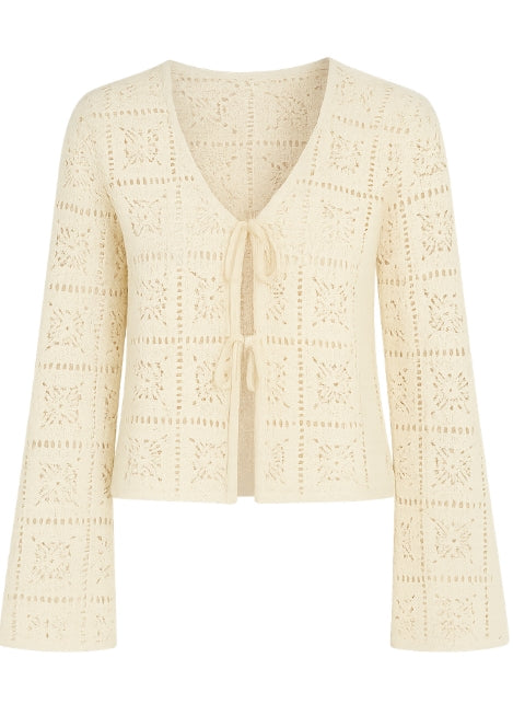 Daisy Crochet Sweater | Vintage Cream