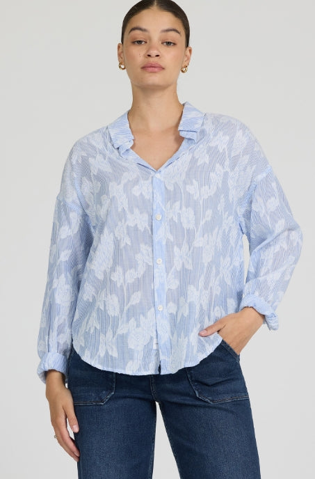 Adrianna Shirt | Floral Burnout