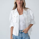 Christine Short Sleeve Jacket - White