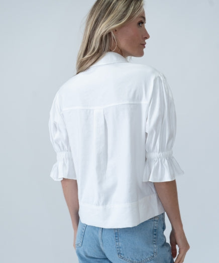 Christine Short Sleeve Jacket - White