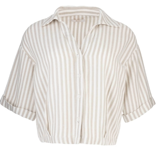 Donna Top | Taupe Stripe