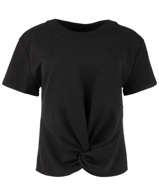 Avi Twist Hem Crew Neck Tee