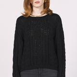 Niasha Cable Knit Crew Neck Sweater