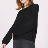 Niasha Cable Knit Crew Neck Sweater