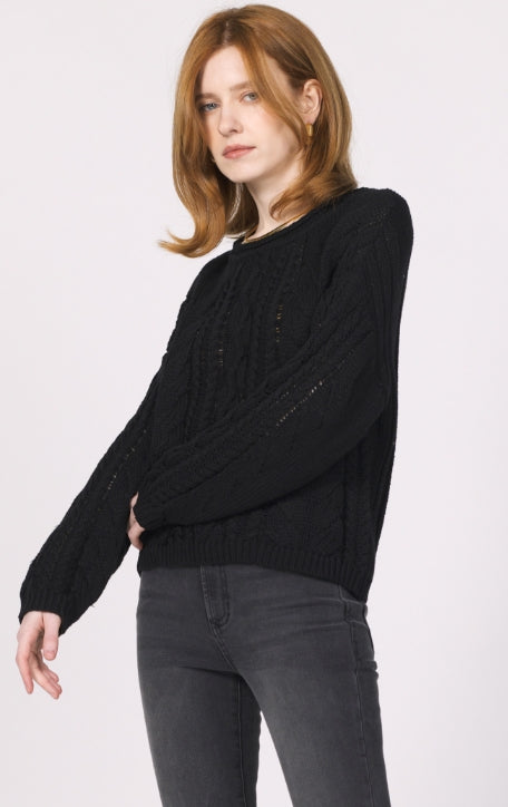 Niasha Cable Knit Crew Neck Sweater