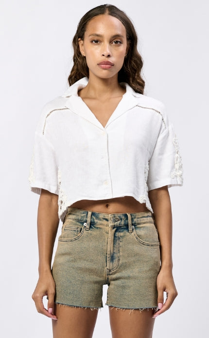 Darby Boxy Button Up Top