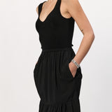 Calypso Sweetheart Tiered Midi Dress