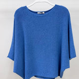 Batwing Knit Top | Ocean Blue