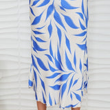 Serene Palm Midi Skirt