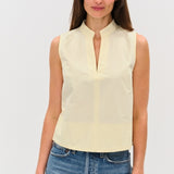 Monroe Poplin Top | Butter Yellow