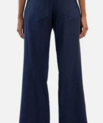 Pippa-Pleated Pants With Pockets - Navy