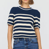 Simone Sweater | Black Iris Stripe