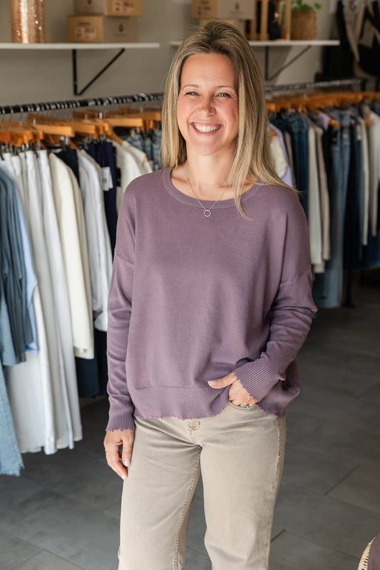 Angii Frayed Sweater