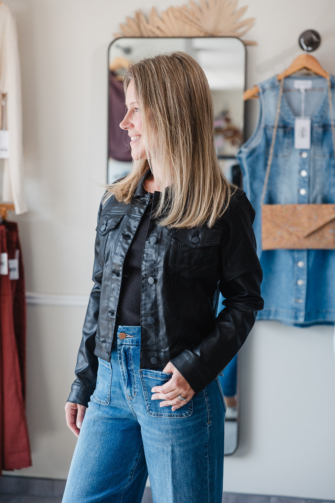 Julia Crop Jacket - Black