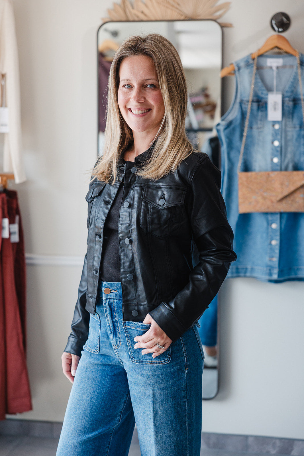 Julia Crop Jacket - Black