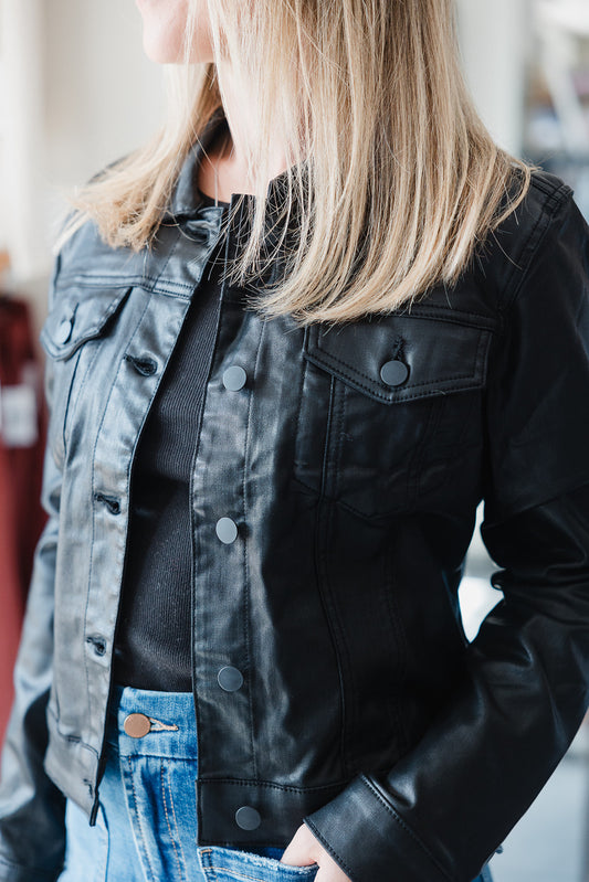 Julia Crop Jacket - Black