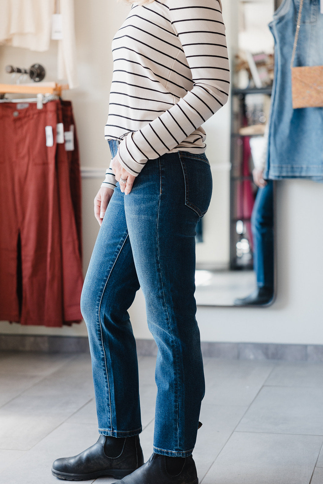 Anika High Rise Ankle Flare Jeans - Moonlight