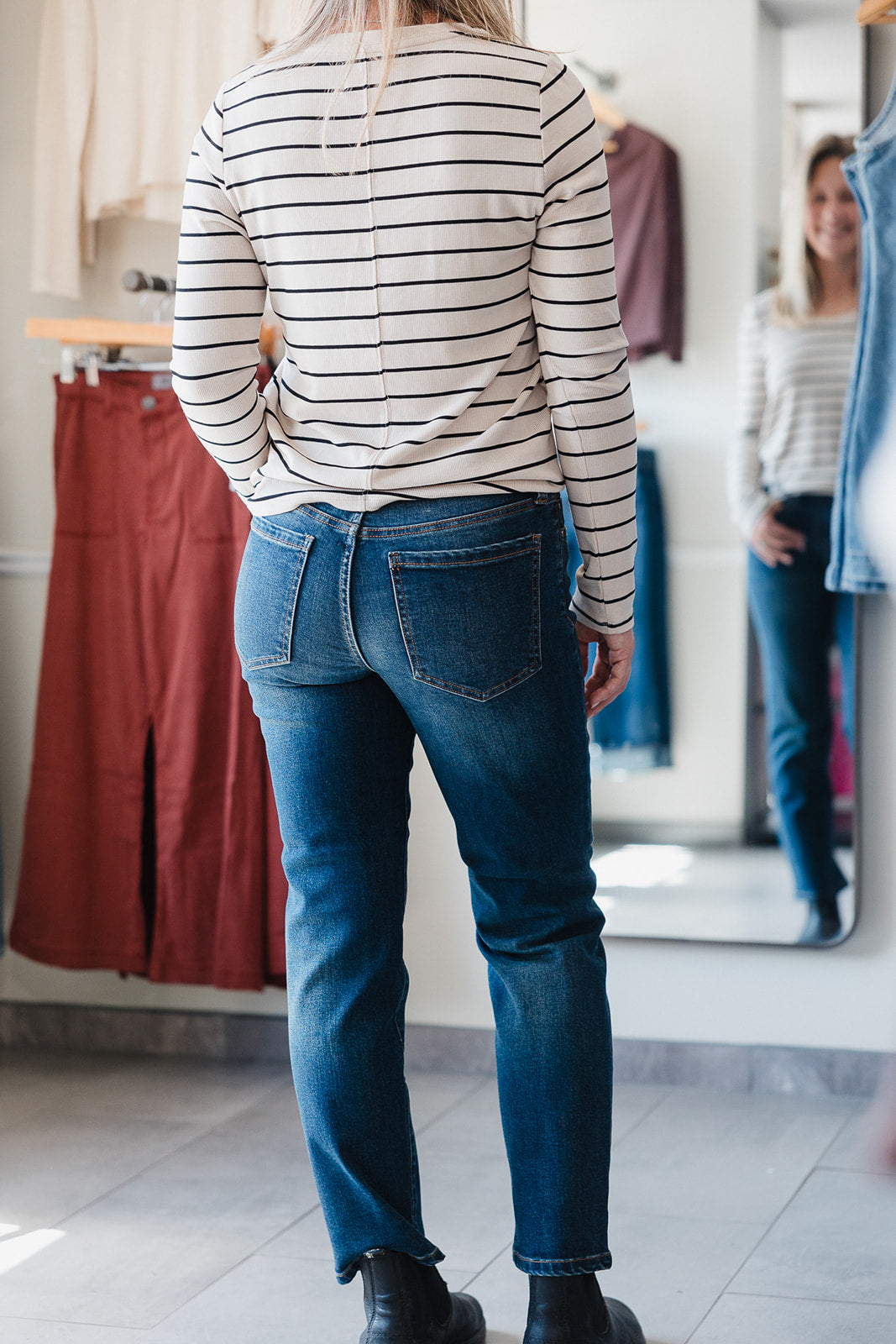 Anika High Rise Ankle Flare Jeans - Moonlight