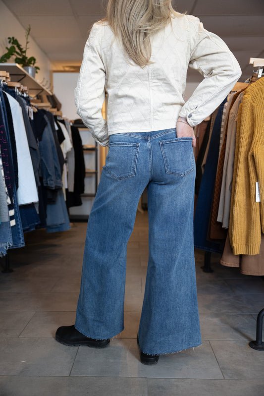 Fiona High Rise Wide Leg Jeans - Violet Blue