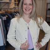 Kit Quilted Puff Sleeve Jacket - Eggshell