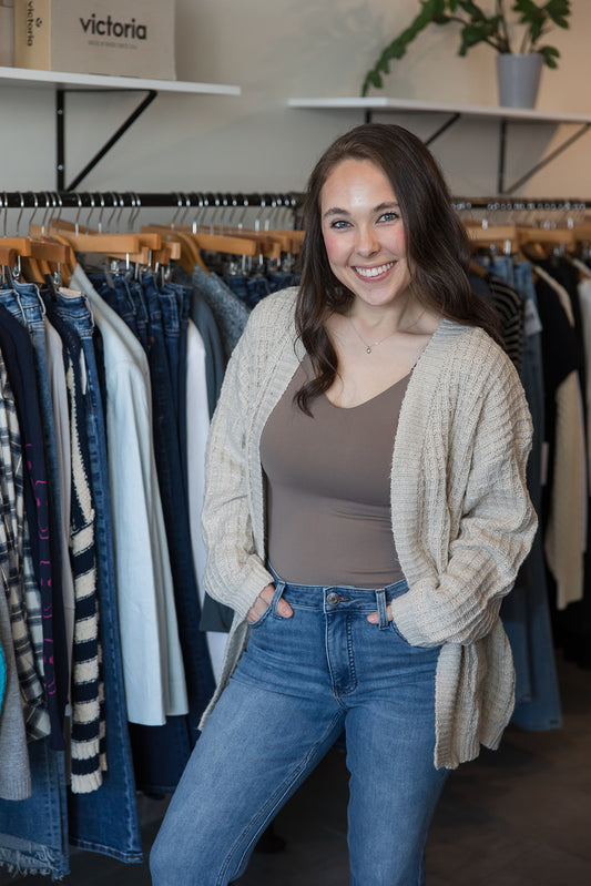 The Reggie Waffle Cardigan