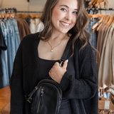 Kyla Cardigan - Black/Lurex