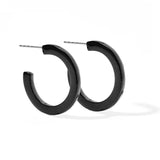 Linny Co - Holly Mini Hoop Earrings - True Black