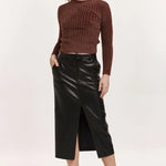 Sia Ballerina Length Skirt - Vegan Leather image 0