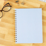 Hardcover Spiral Bound Notebook | Blue Stripes