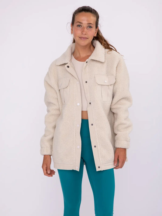 Cream Sherpa Button Jacket image 0