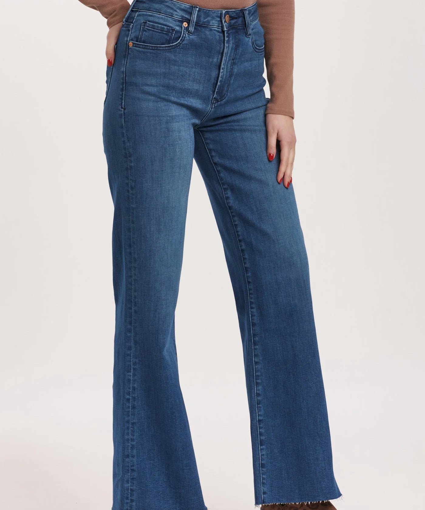 Fiona High Rise Wide Leg Jeans - Violet Blue image 0