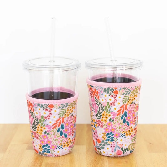 Reusable Neoprene Drink Sleeve | Summer Meadow