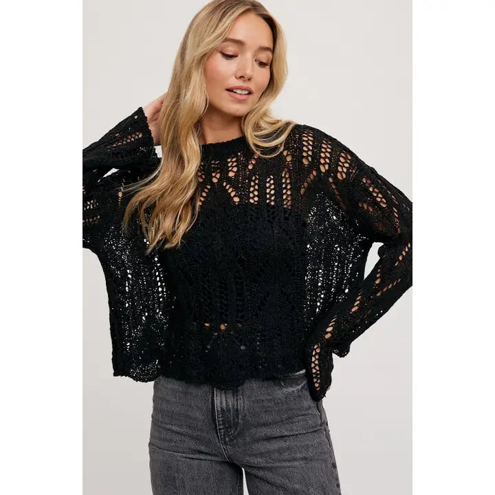 Open Knit Pullover image 2
