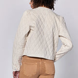 Kit Quilted Puff Sleeve Jacket - Eggshell image 1
