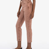 Reese High Rise Ankle Straight Leg - Coffee image 1