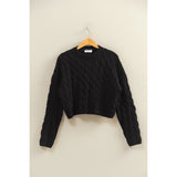 Classic Cable Knit Crew Neck Sweater