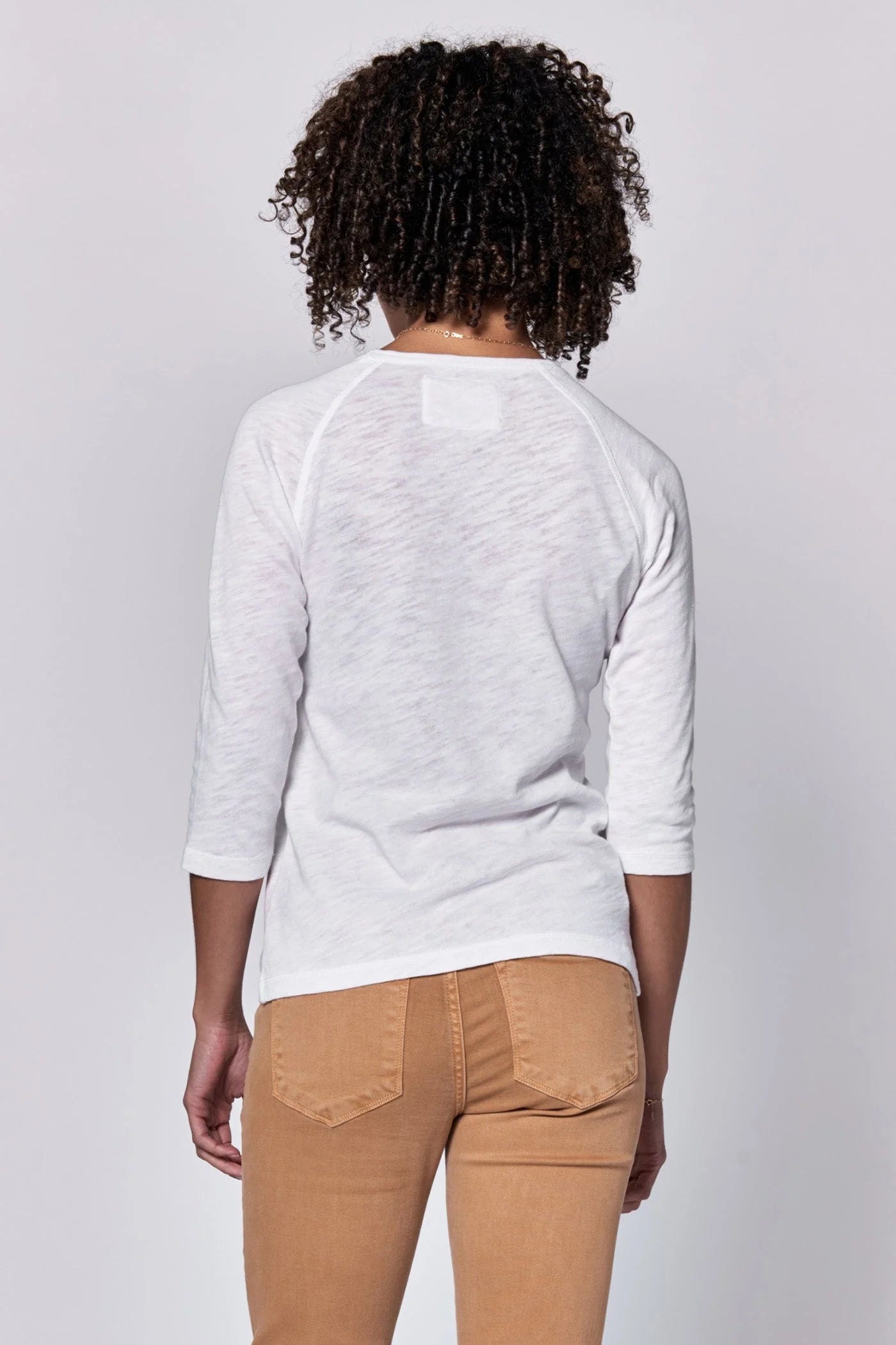 Sonoma Crew Neck Raglan Slub Jersey Top - White image 1