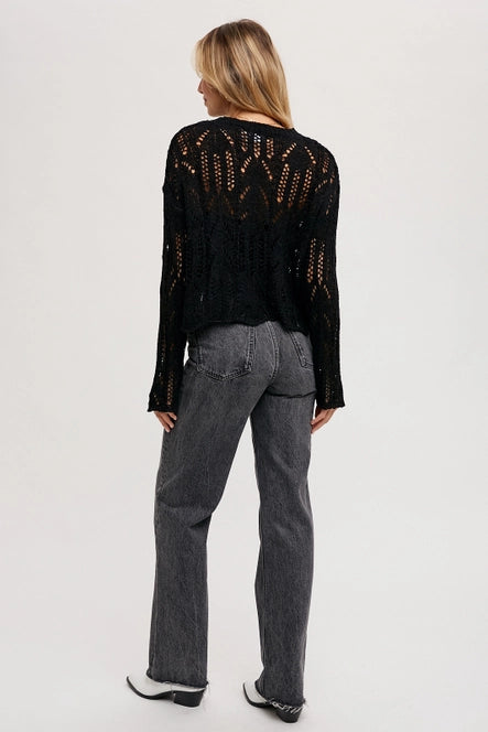 Open Knit Pullover image 1