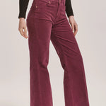 Fiona High Rise Wide Leg Pants - Plum Berry Corduroys image 0