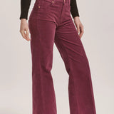 Fiona High Rise Wide Leg Pants - Plum Berry Corduroys image 0
