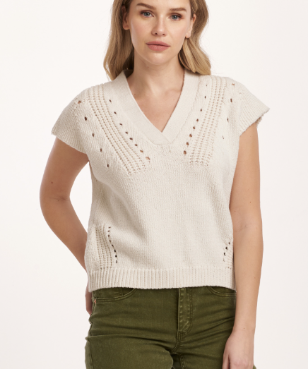 Una Crochet Detail Sweater image 0