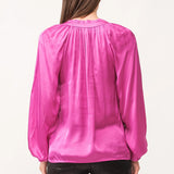 Manon V Neck Long Sleeve - Dahlia Mauve image 1